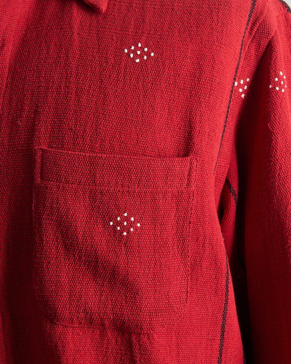 Relaxed Fit Handloom Cotton 'Luis' Artisan Overshirt - Image 7