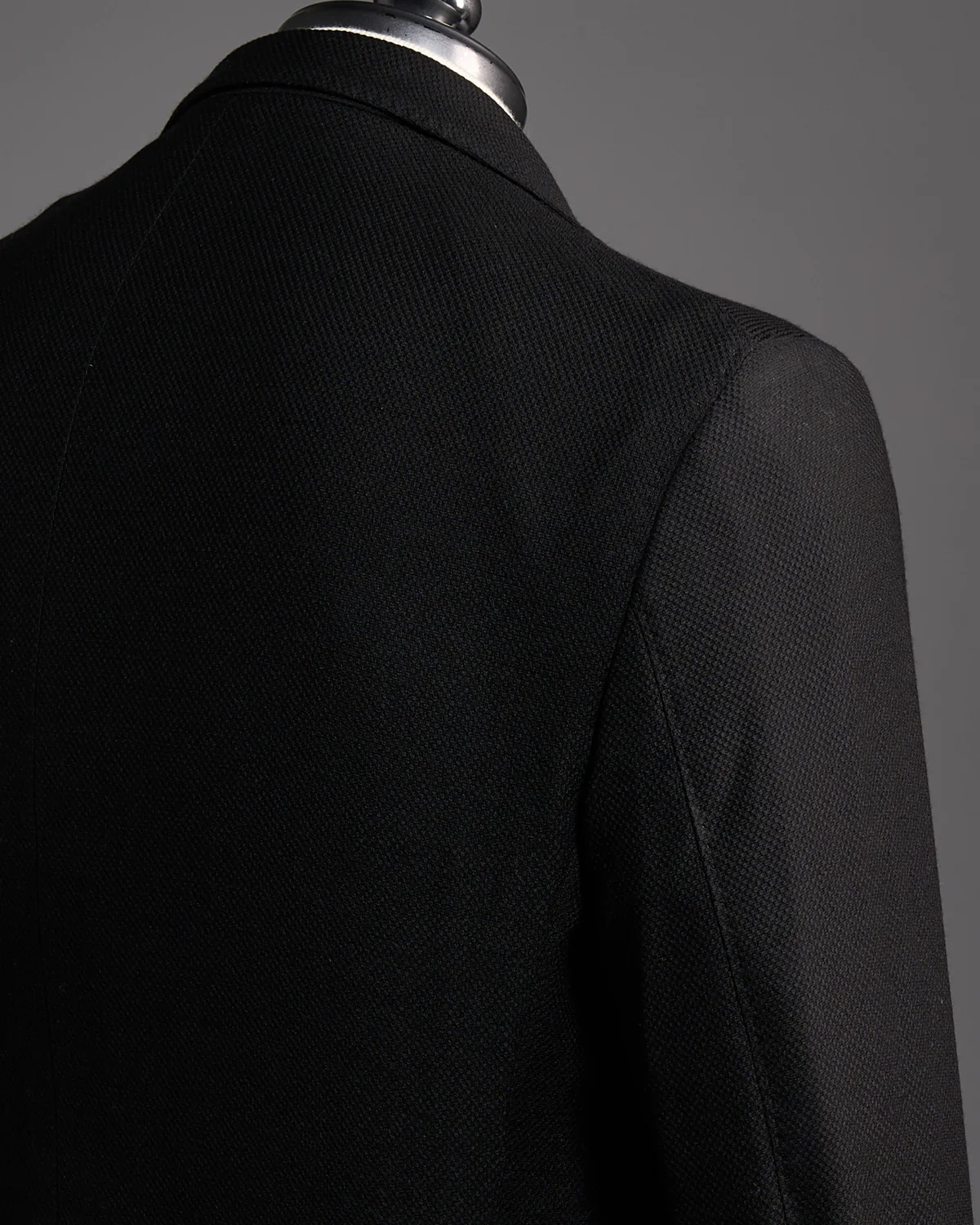 Black Stretch Wool Soft Blazer - Image 3