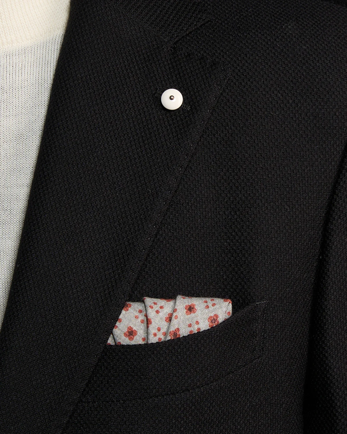 Black Stretch Wool Soft Blazer - Image 5
