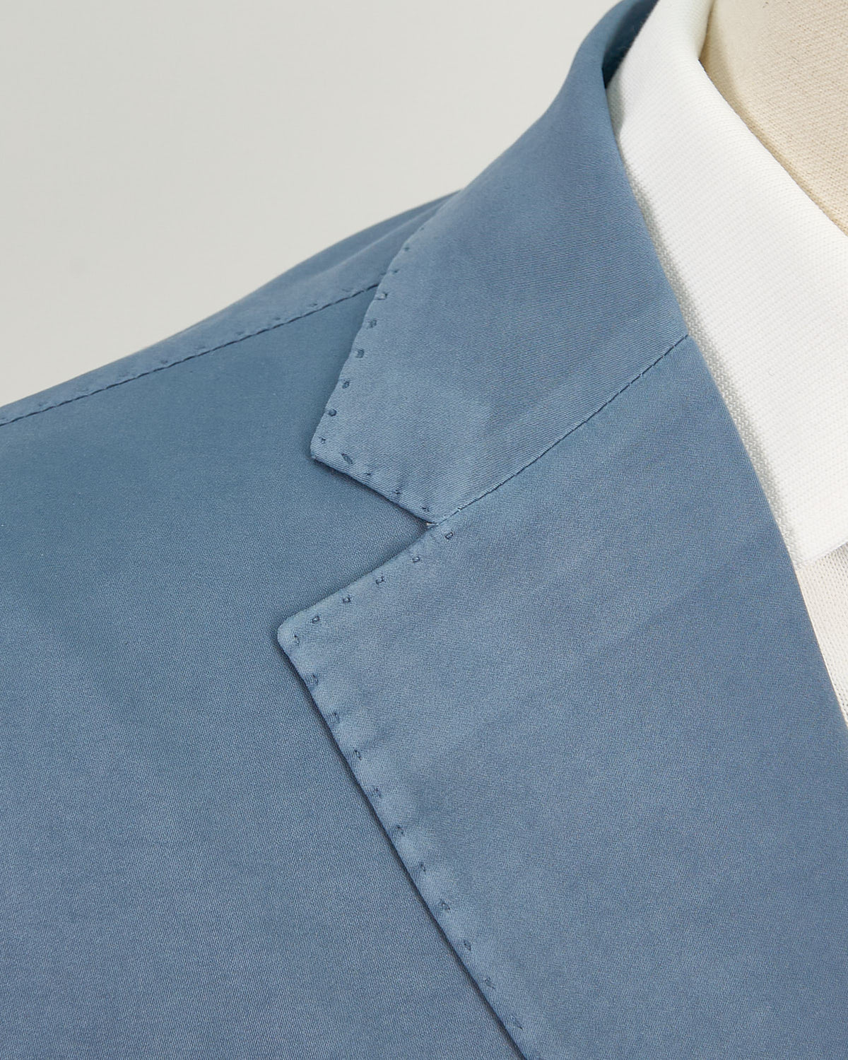 Blue Cotton Silk Stretch Soft Jacket - Image 2