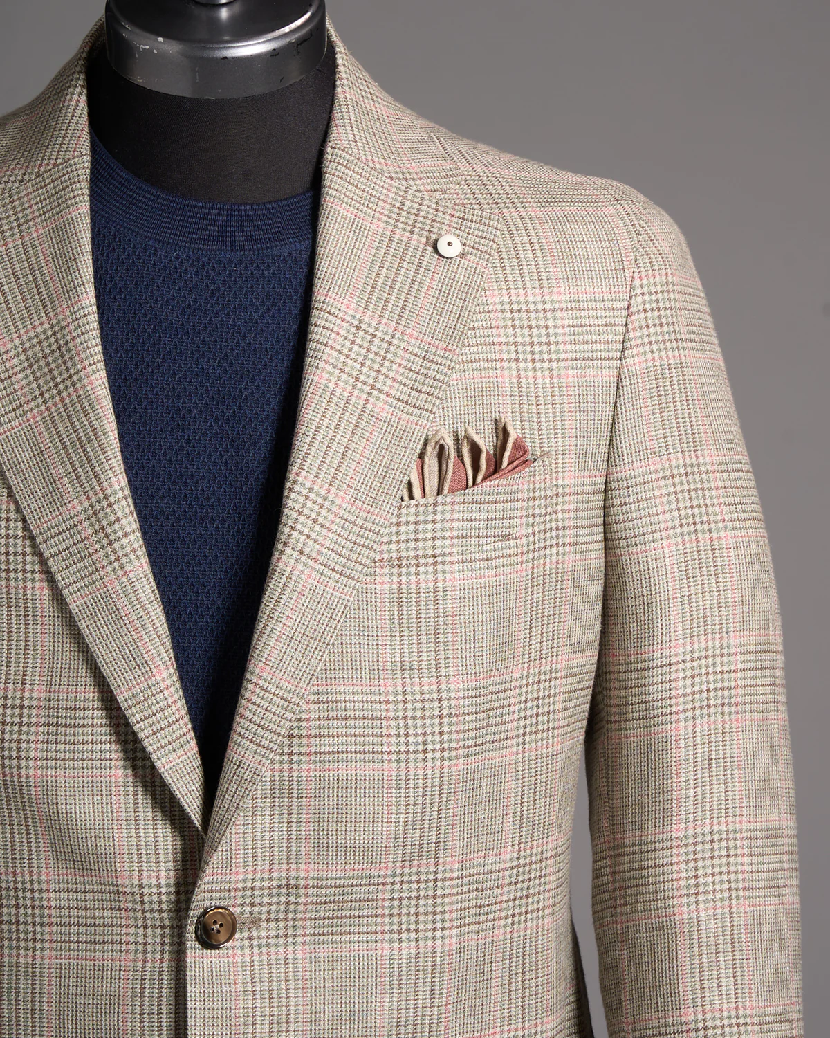 Glencheck Linen-Wool Sport Jacket - Image 2