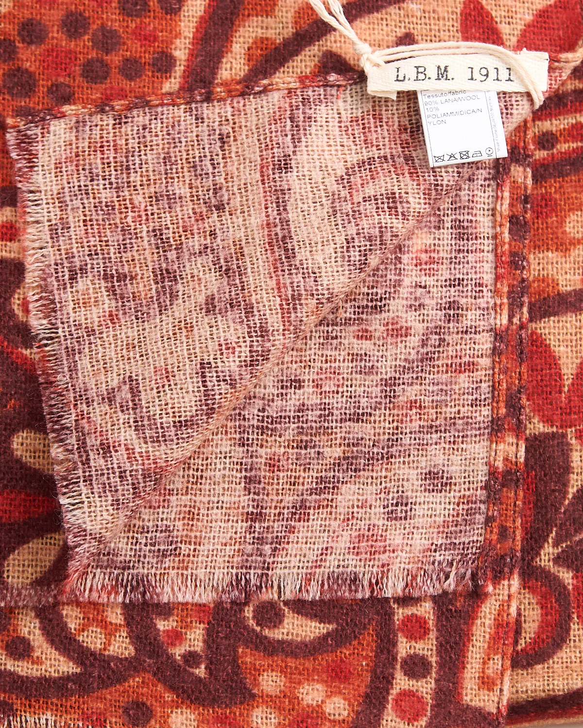 Soft Brushed Wool Artistic Floral Scarf - Image 2