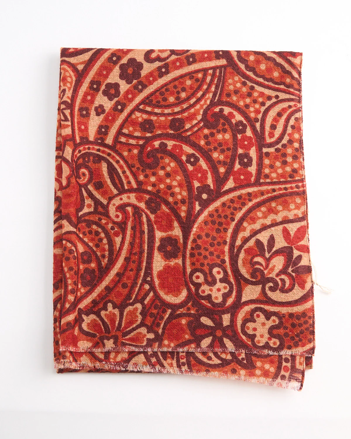 Soft Brushed Wool Artistic Floral Scarf - Image 3