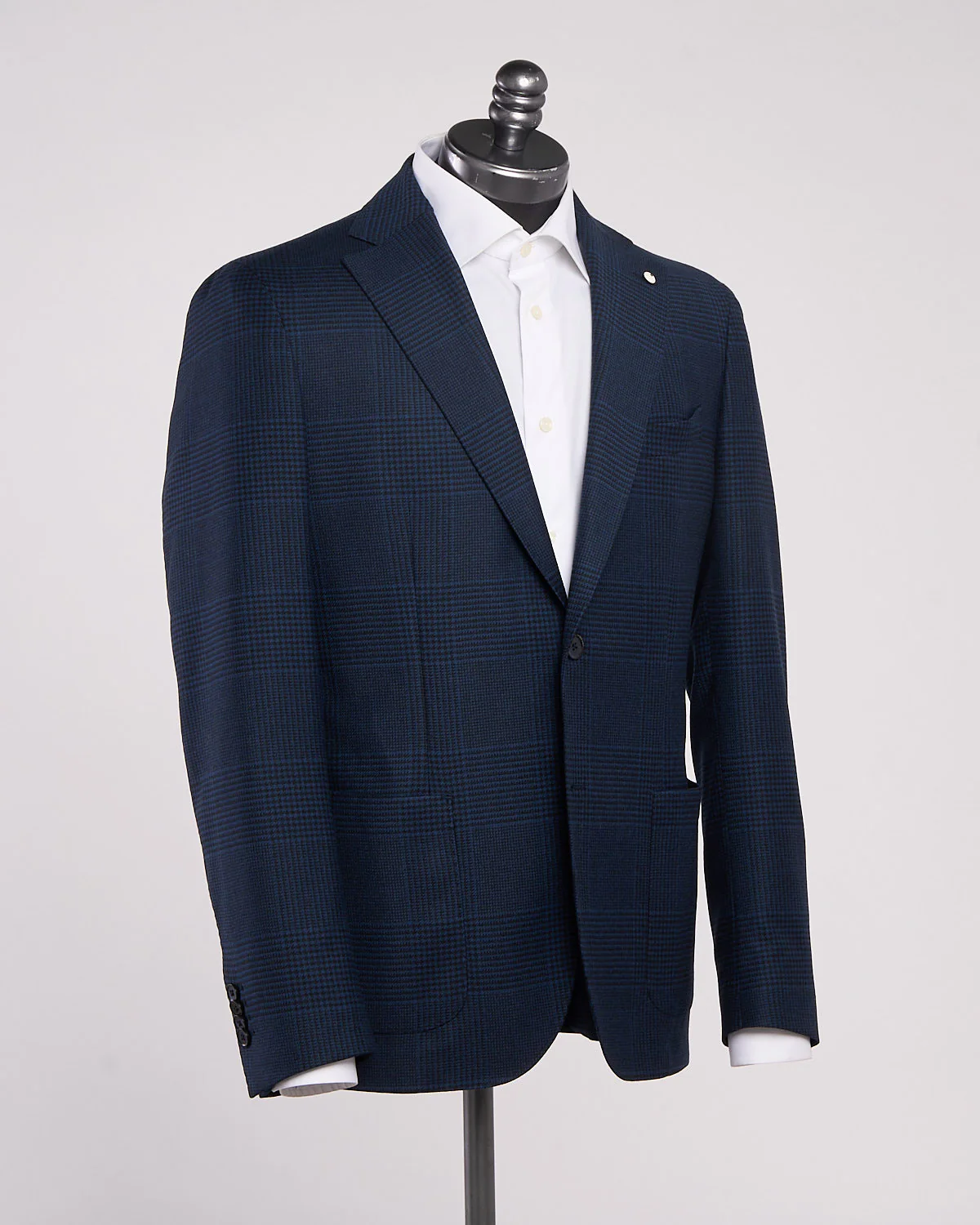 Stretch Wool Tonal Prince Of Wales Soft Jacket