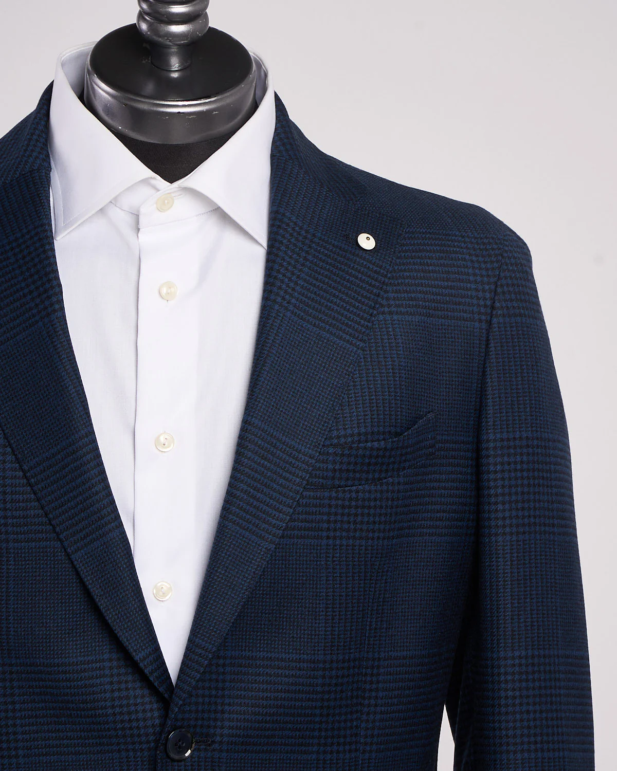 Stretch Wool Tonal Prince Of Wales Soft Jacket - Image 2