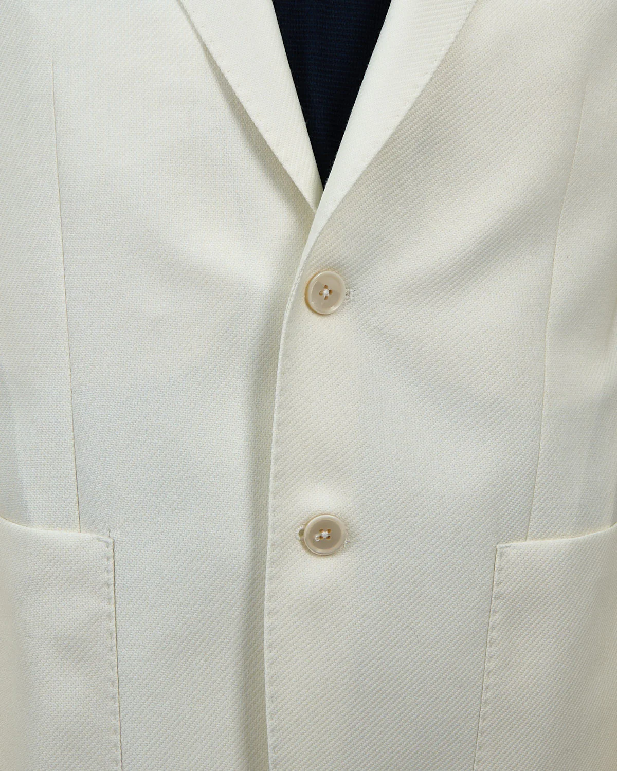 Wool & Cotton Textured White Soft Blazer - Image 2