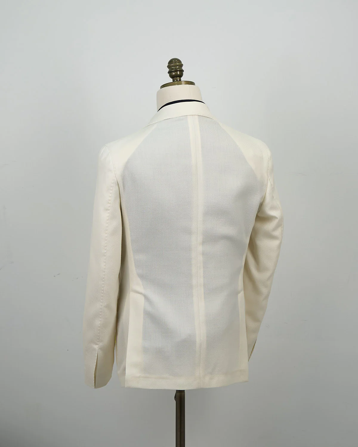 Wool & Cotton Textured White Soft Blazer - Image 7