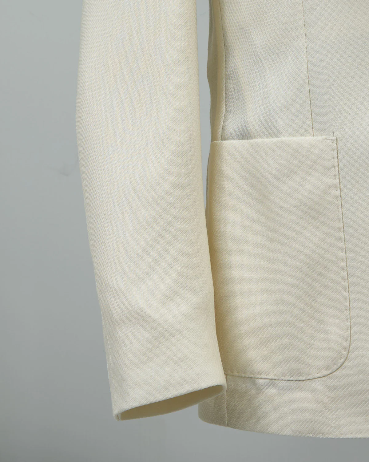 Wool & Cotton Textured White Soft Blazer - Image 9