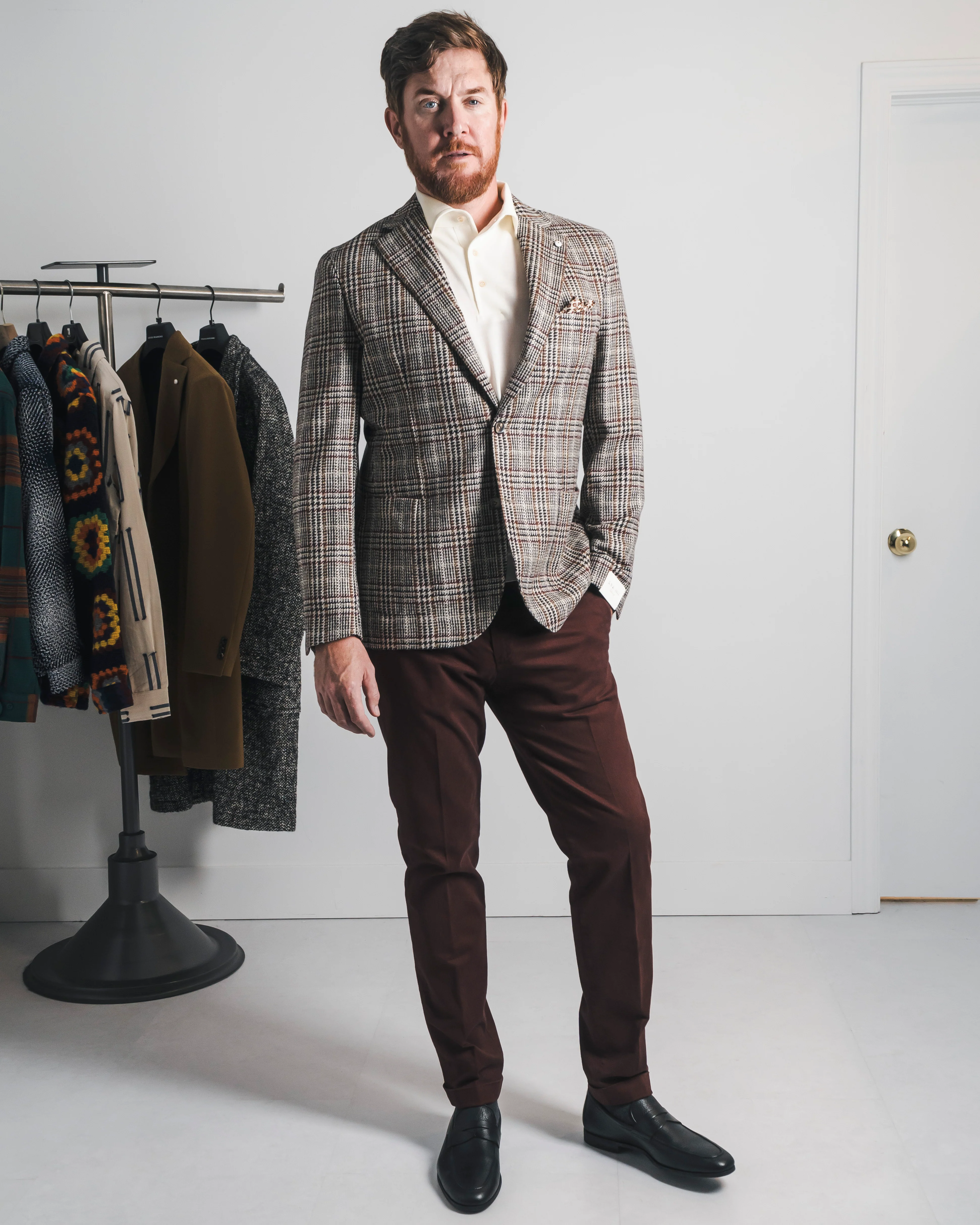 Wool Glencheck Sport Jacket - Image 3