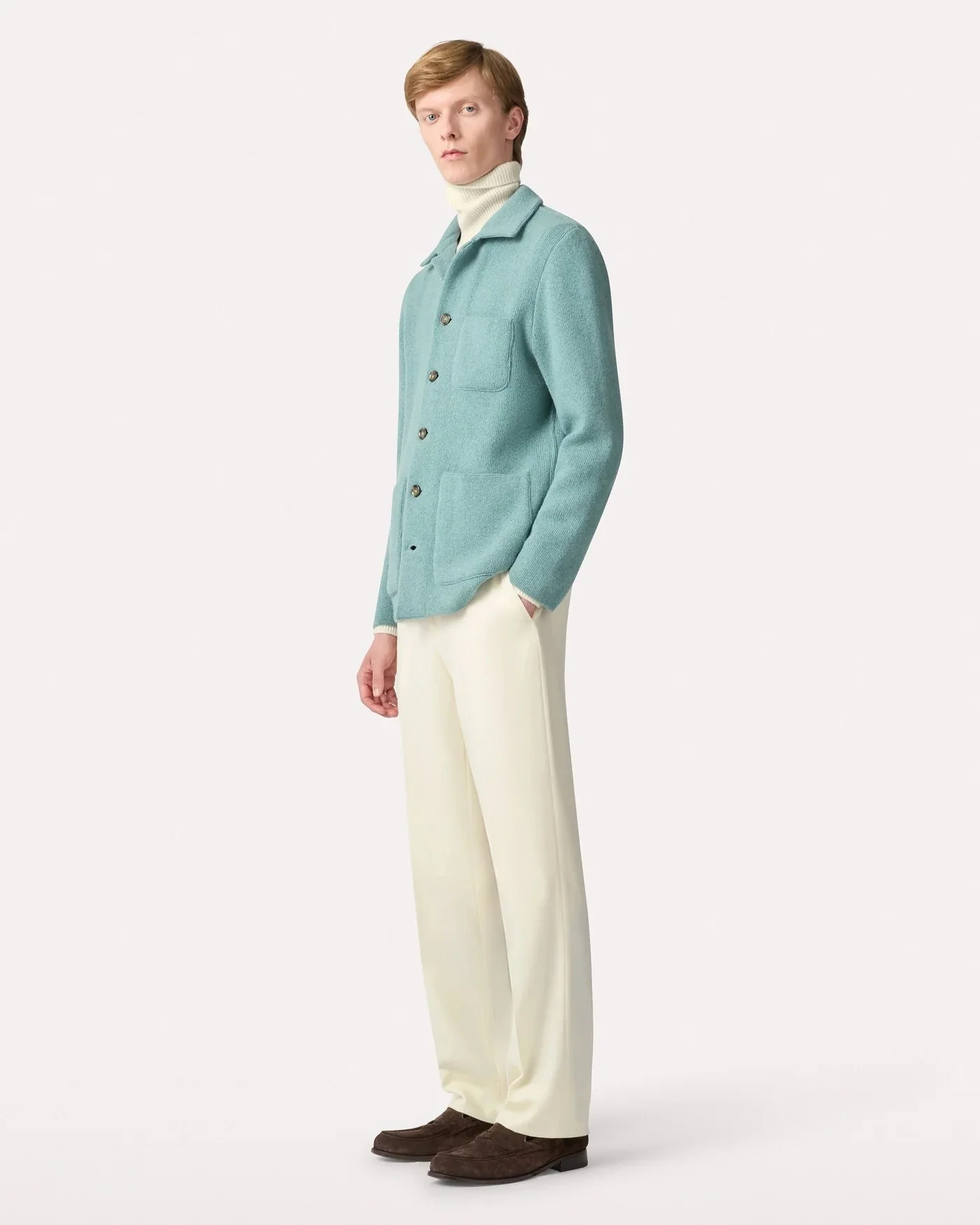 100% Cashmere Plush Sweater Jacket - Image 4
