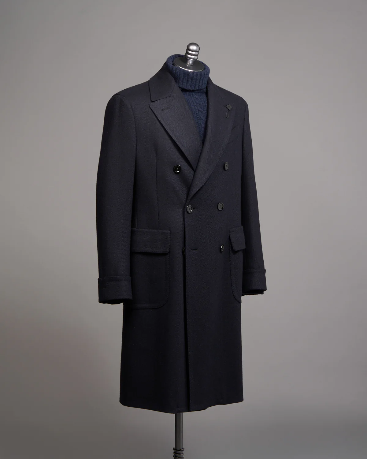 Double Breasted 'Ulster' Double Faced Wool Topcoat