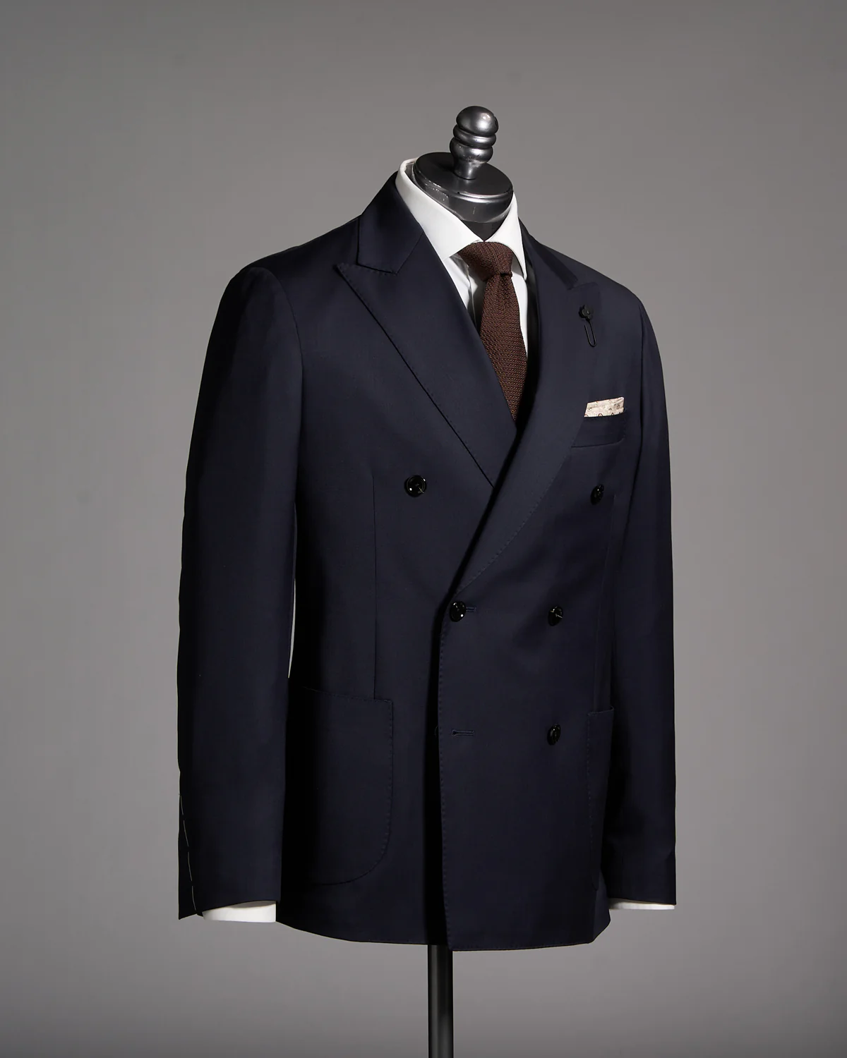 Natural Stretch Double Breasted 'Iconic' Navy Twill Hybrid Suit