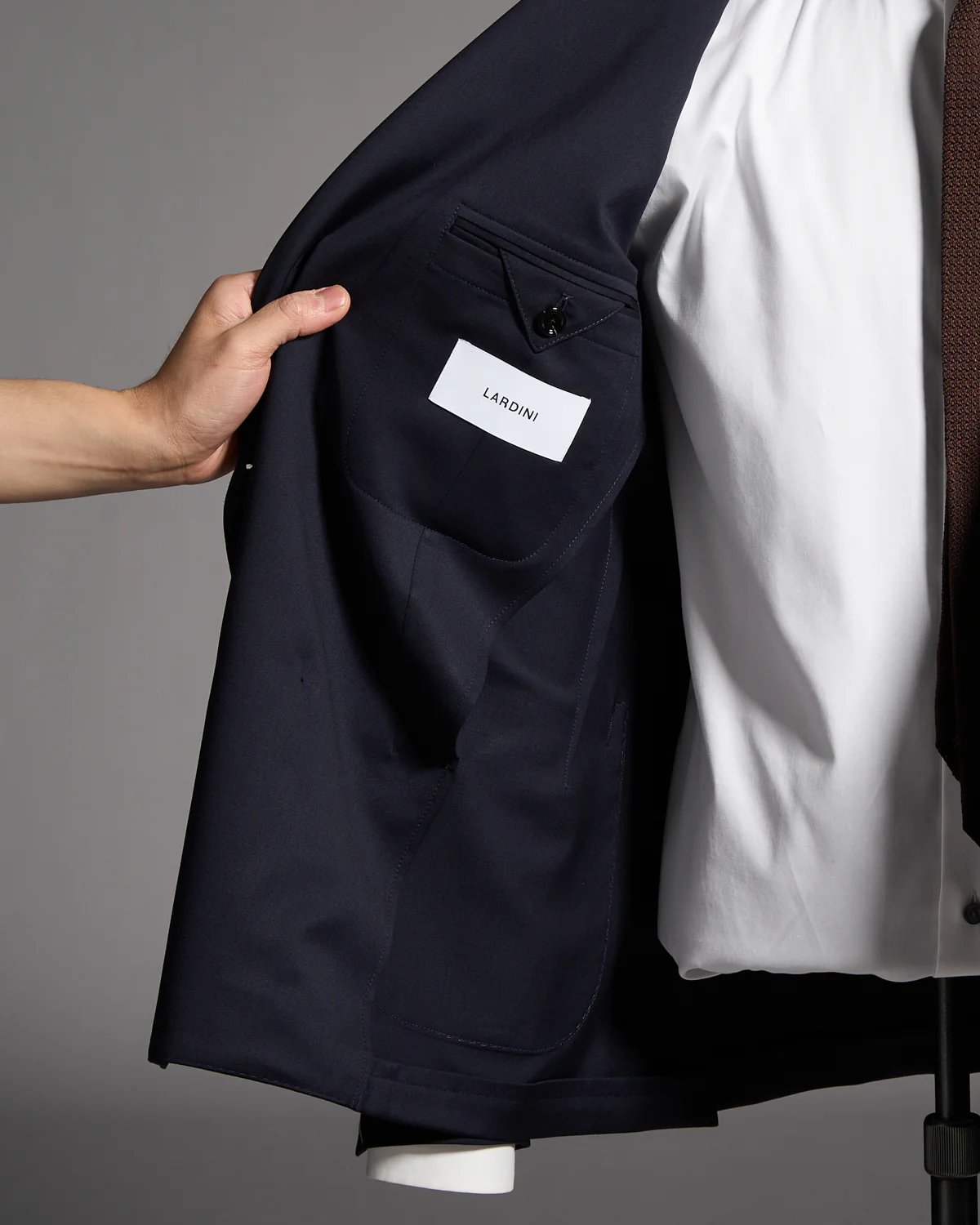 Natural Stretch Double Breasted 'Iconic' Navy Twill Hybrid Suit - Image 7