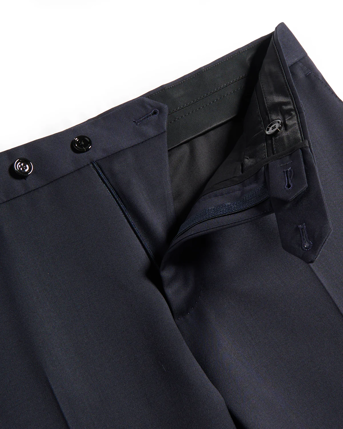 Natural Stretch Double Breasted 'Iconic' Navy Twill Hybrid Suit - Image 9