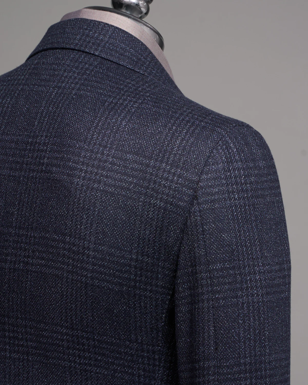 Navy Fine Tweed Glencheck 'Iconic' Fit Soft Sport Jacket - Image 4