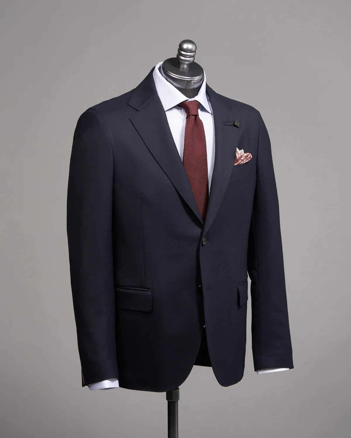 Solid Navy 'Iconic' Fit Stretch Worsted Flannel Wool Suit
