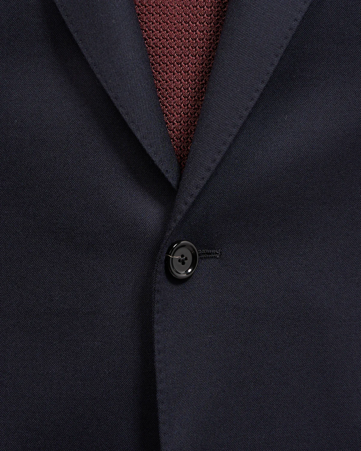 Solid Navy 'Iconic' Fit Stretch Worsted Flannel Wool Suit - Image 4