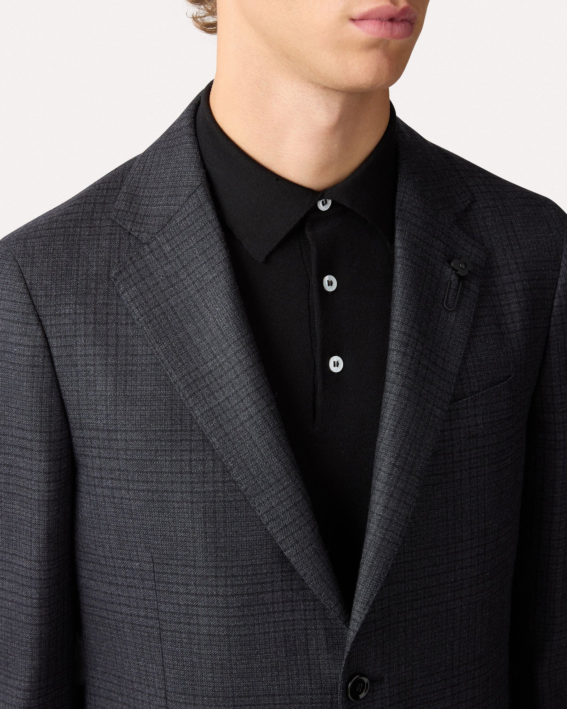 Tonal Check 'Iconic' Fit Soft Stretch Sport Jacket - Image 11