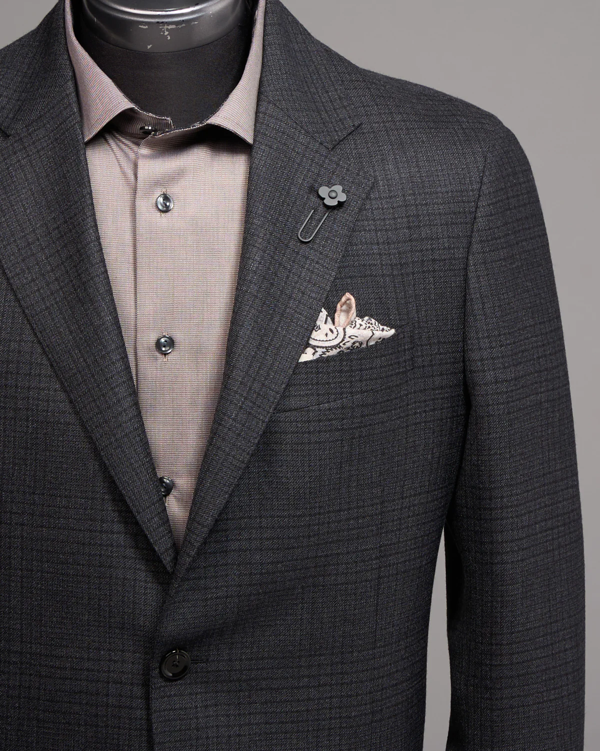 Tonal Check 'Iconic' Fit Soft Stretch Sport Jacket - Image 3