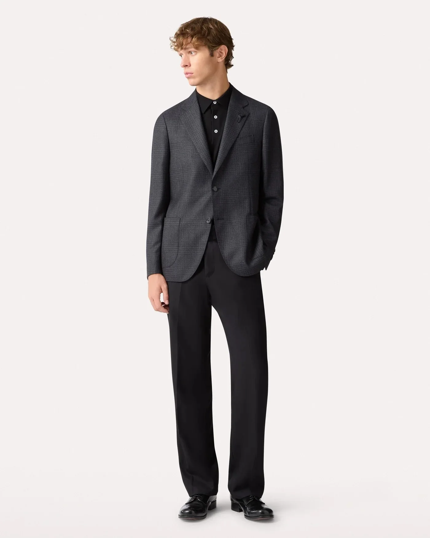 Tonal Check 'Iconic' Fit Soft Stretch Sport Jacket - Image 5