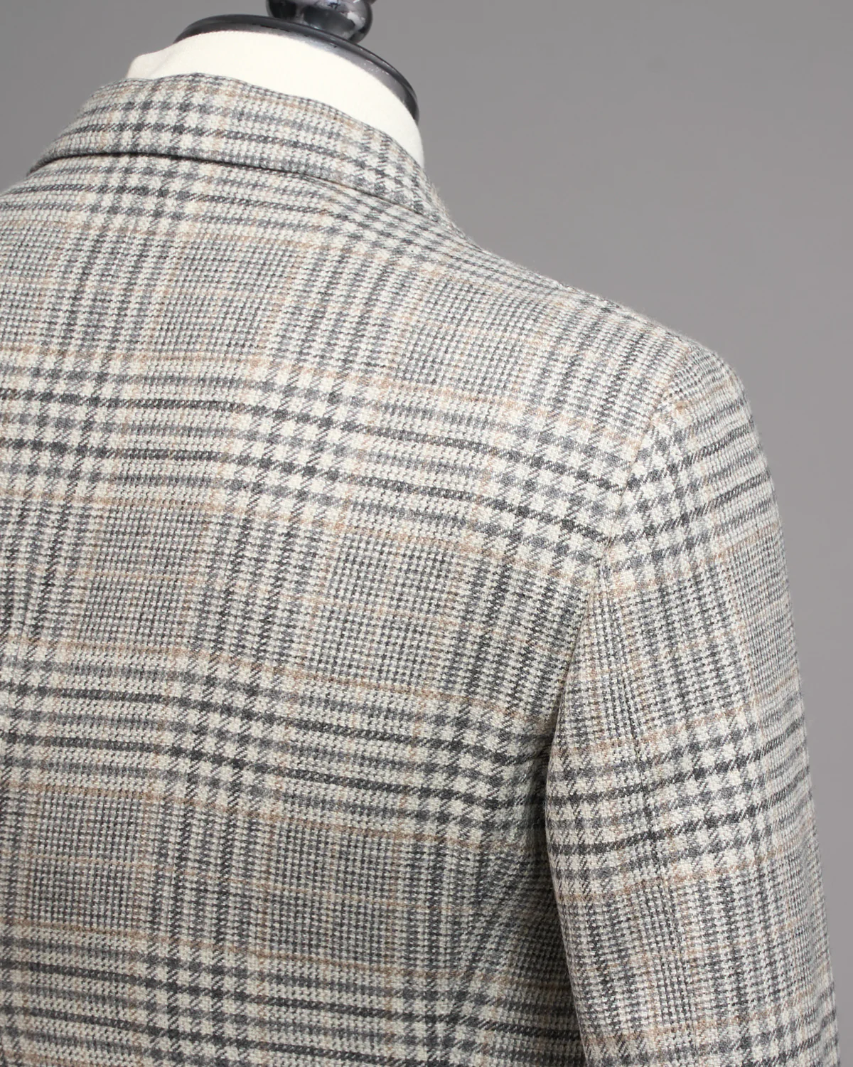 Wool & Cashmere 'Roma' Fit Light Prince Of Wales Check Soft Jacket - Image 4