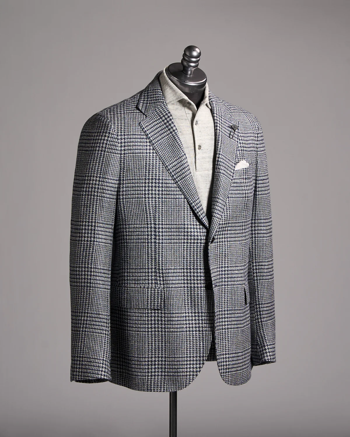 Wool Silk And Linen Prince Of Wales 'Iconic' Sport Jacket