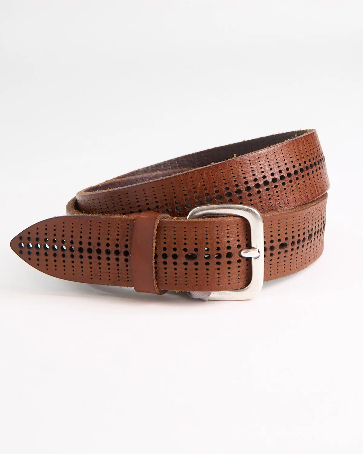 Laser Cut Cintura Piatta / Brown