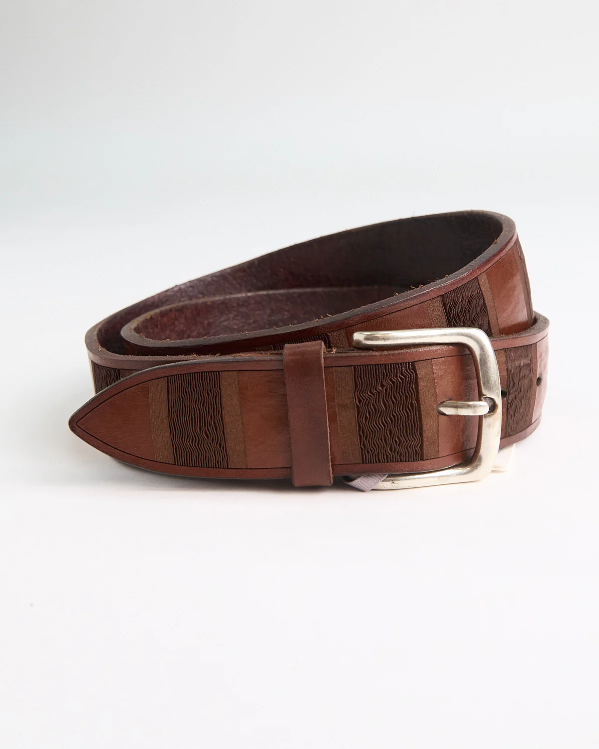 Laser Cut Cintura Piatta / Brown