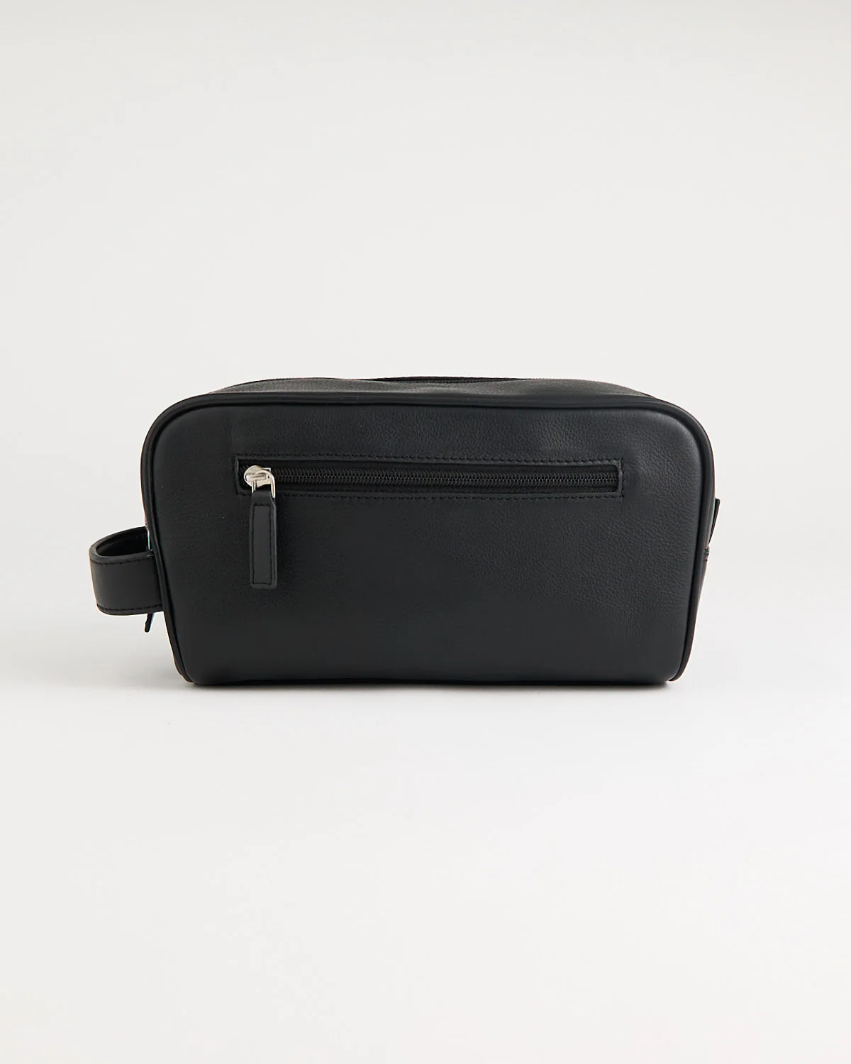 Black Leather Toiletry Bag - Image 2