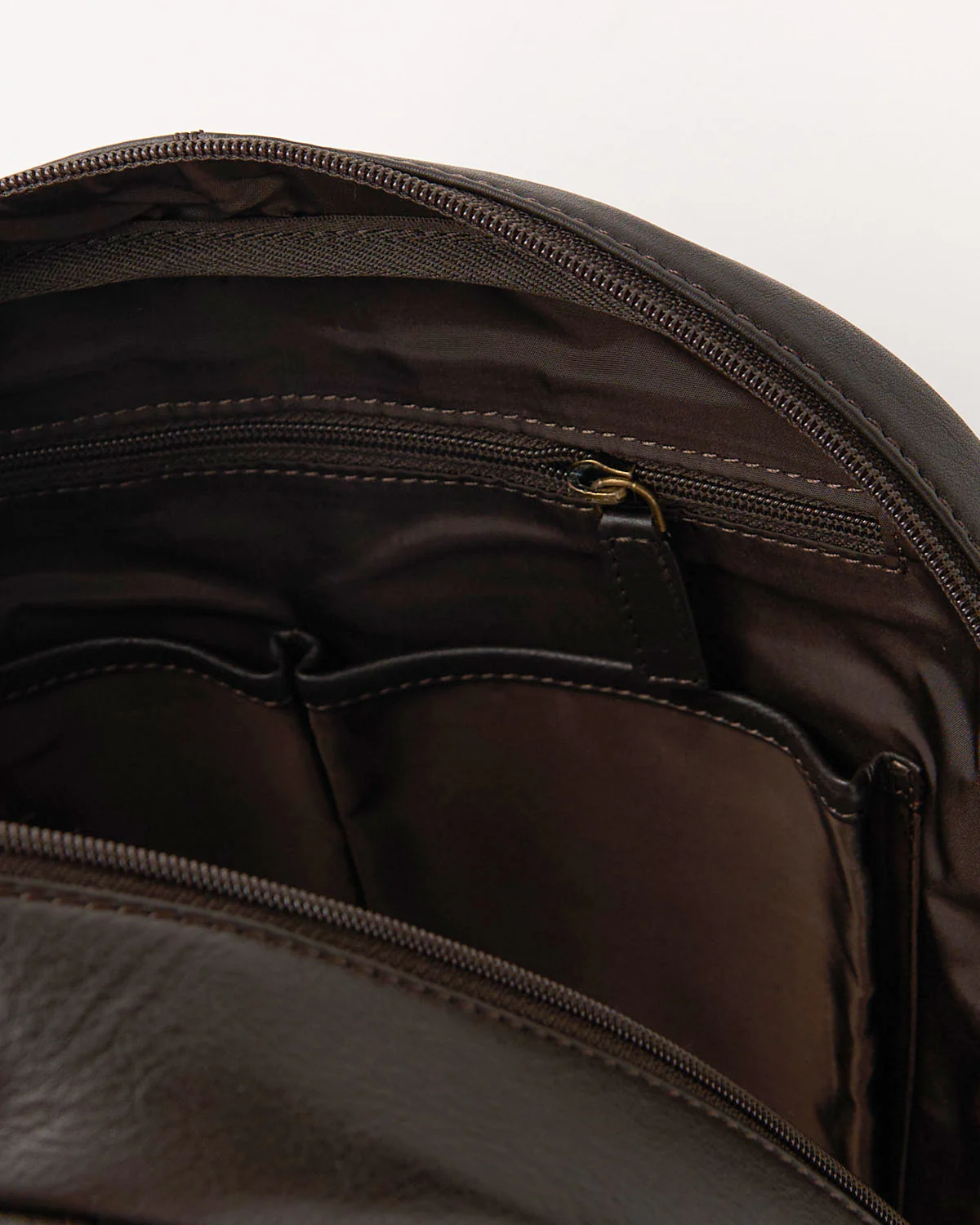 Brown Leather Backpack - Image 3