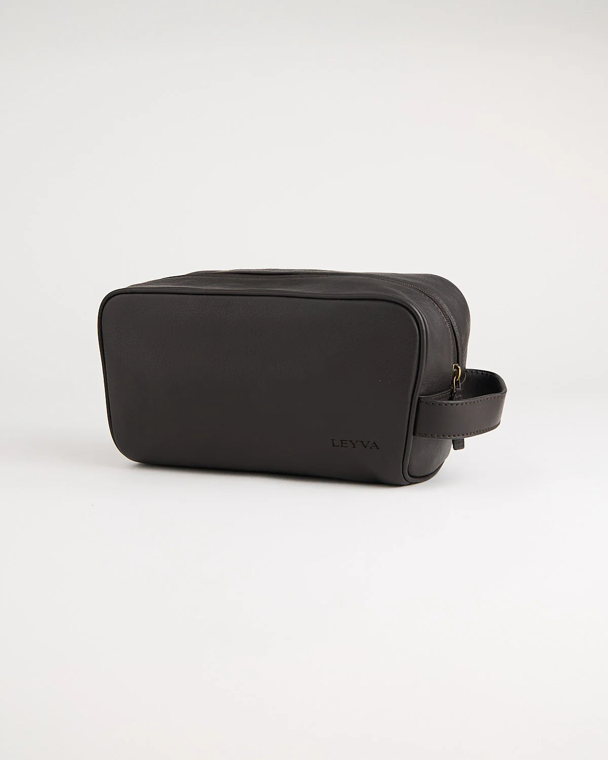 Brown Leather Toiletry Bag - Image 3