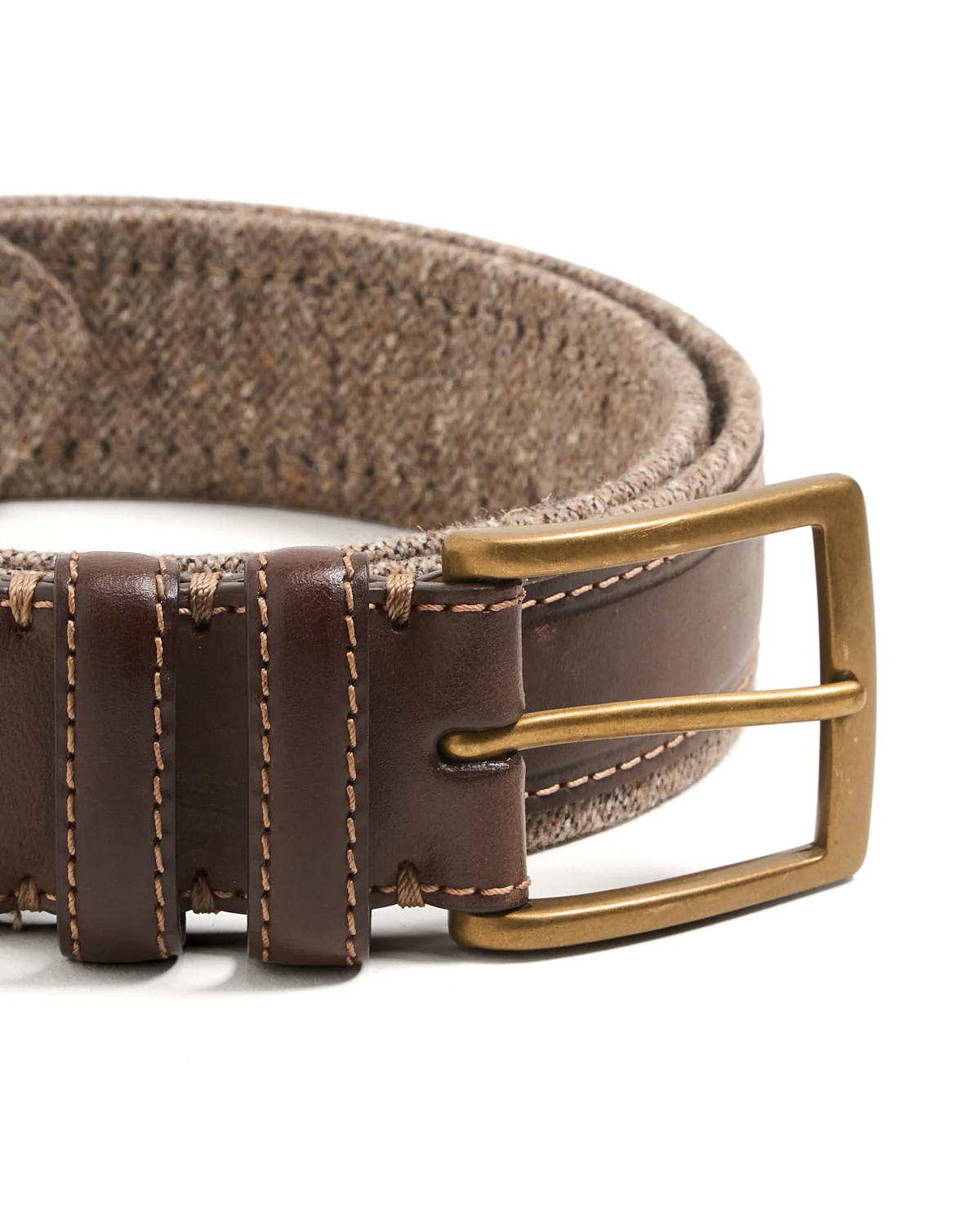 Cotton Edged Leather Belt - Image 2