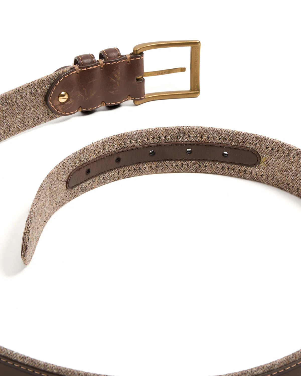 Cotton Edged Leather Belt - Image 3