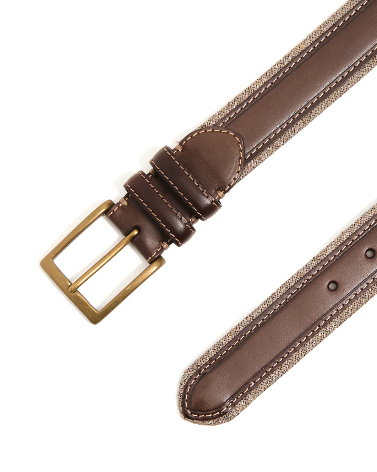 Cotton Edged Leather Belt - Image 4