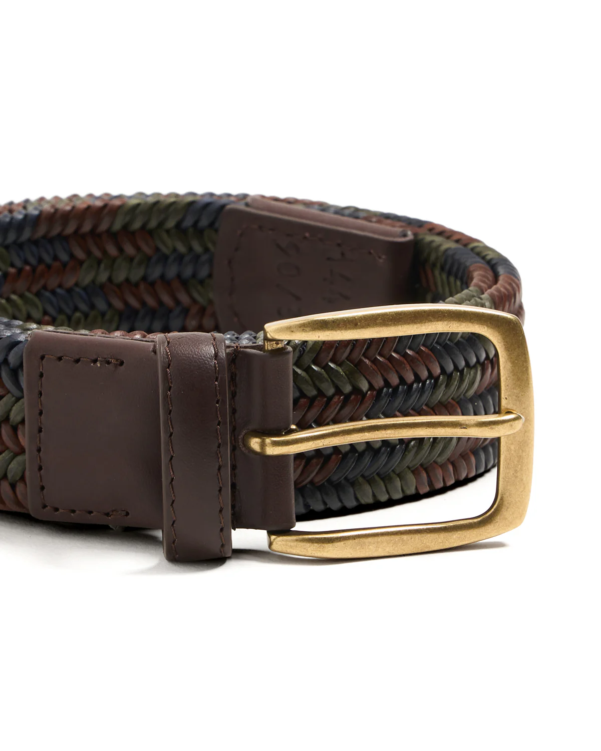 Leather Braided Stretch Belt - Image 2