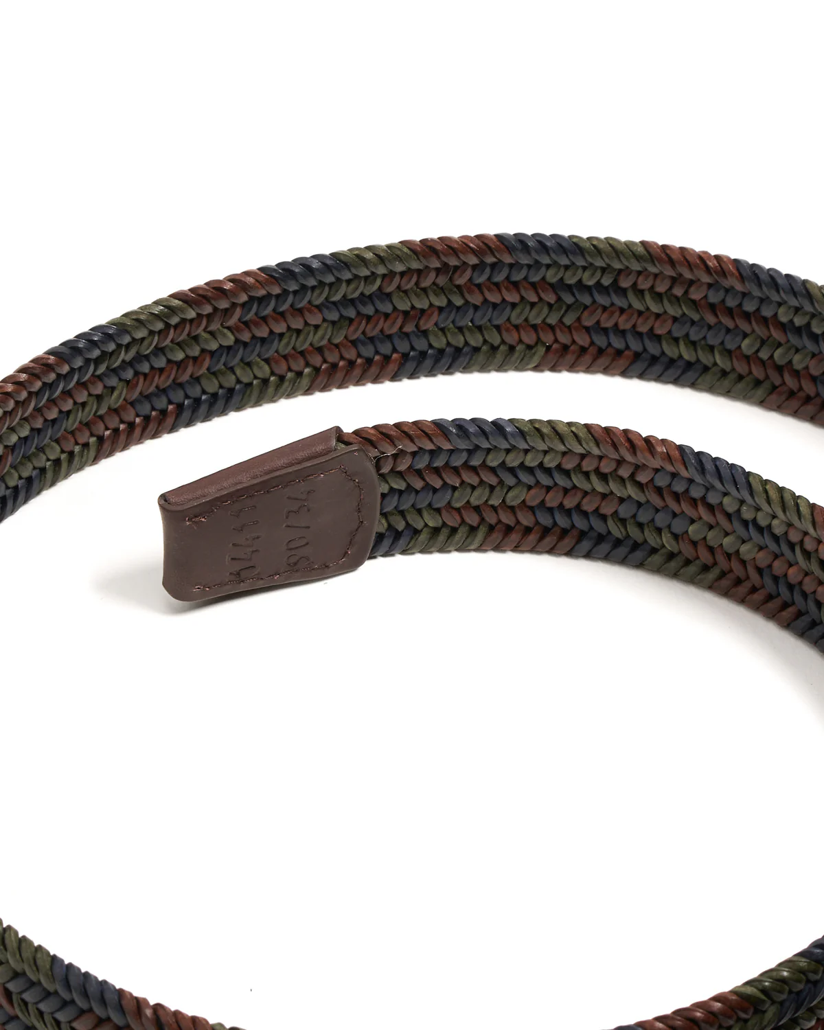 Leather Braided Stretch Belt - Image 3