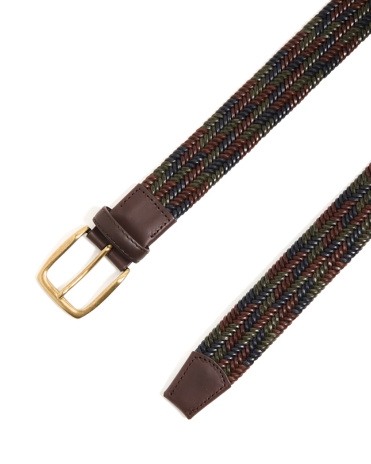 Leather Braided Stretch Belt - Image 4