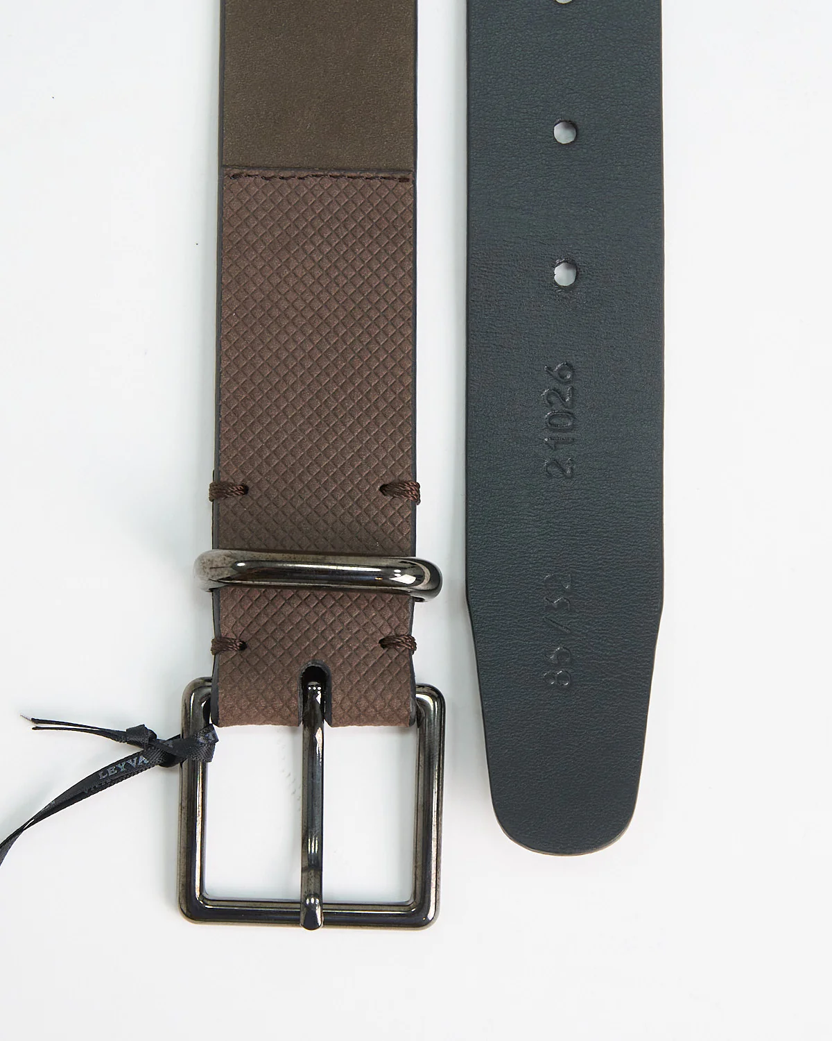 Leyva Nubuck Belt Chocolate - Image 3