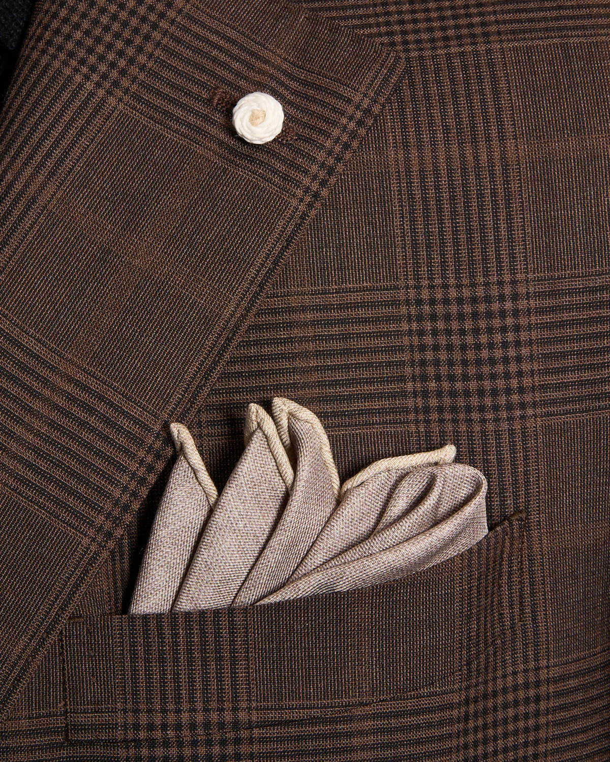 Chocolate Brown Wool Check Sport Jacket - Image 6