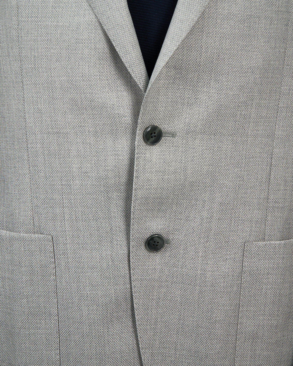 Essential Hopsack Silver Wool Blazer - Image 2