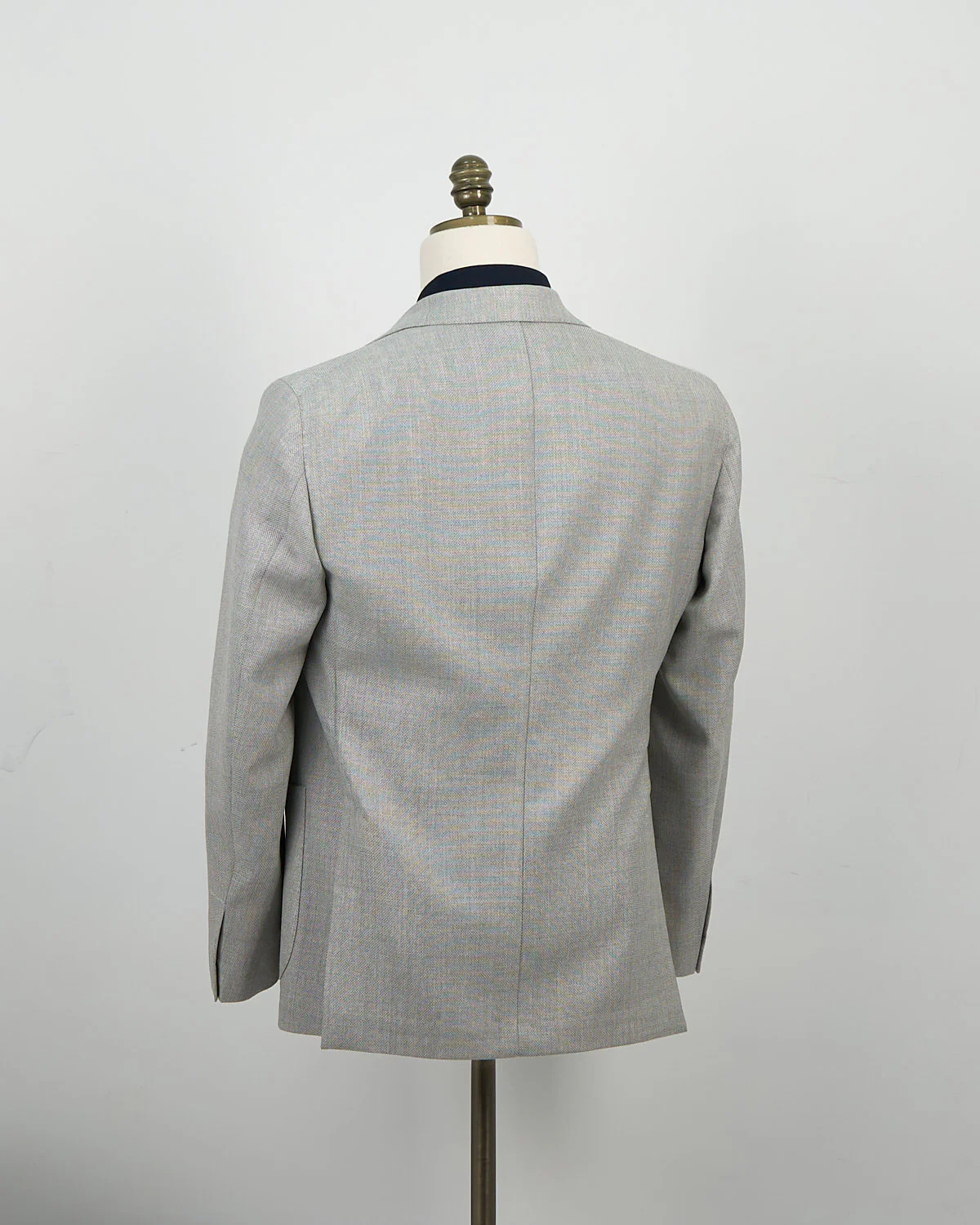 Essential Hopsack Silver Wool Blazer - Image 3