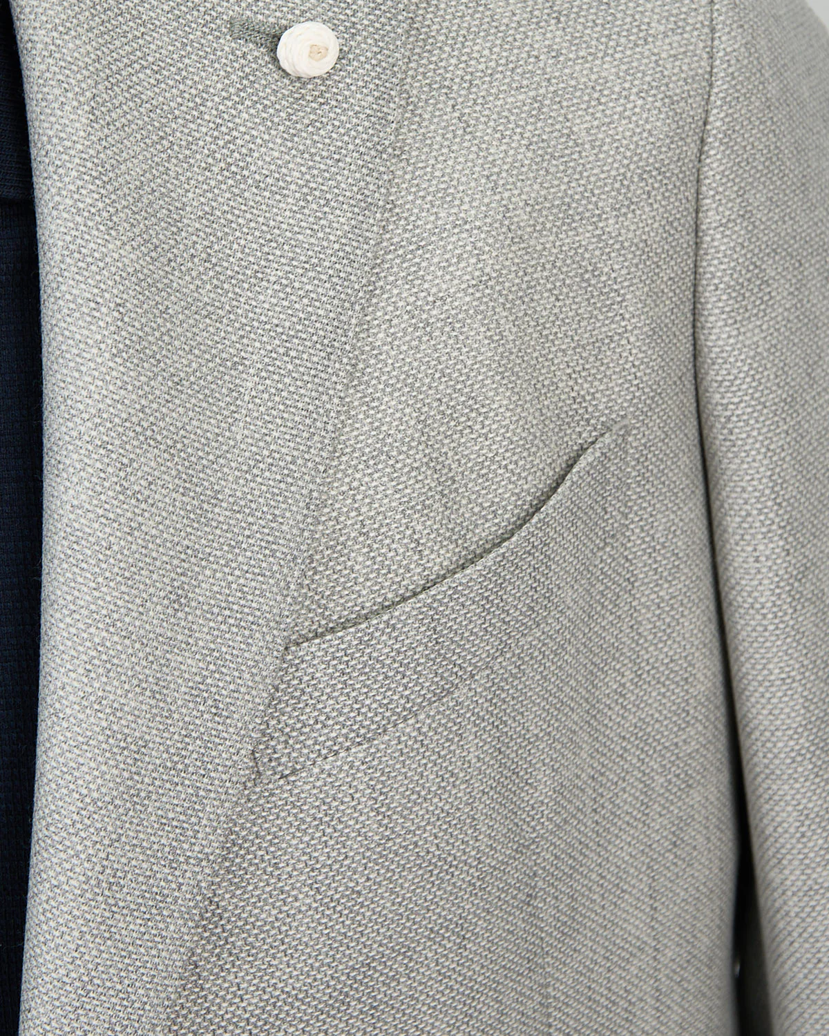 Essential Hopsack Silver Wool Blazer - Image 6