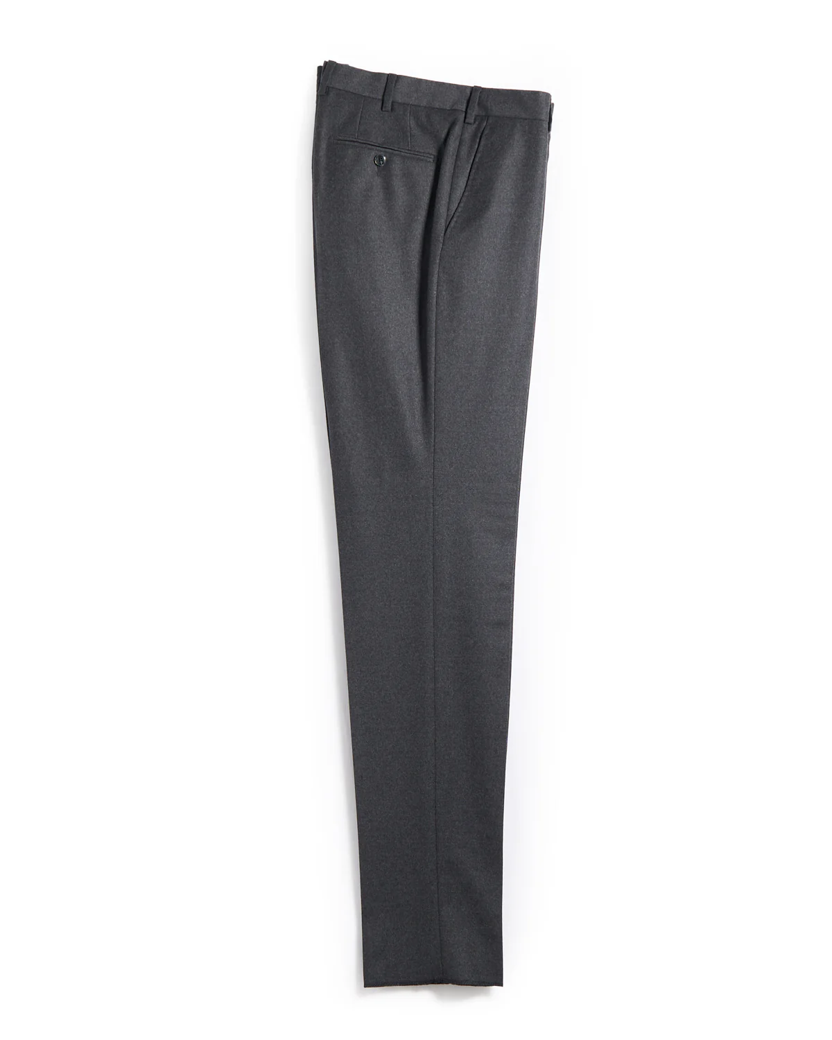 Flannel Wool Stretch Flat Front Dress Trousers - Image 3