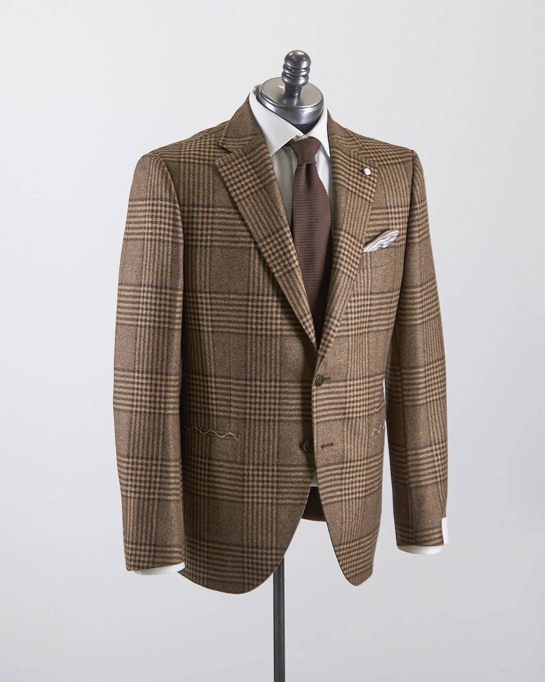 Camel Wool Glencheck Suit