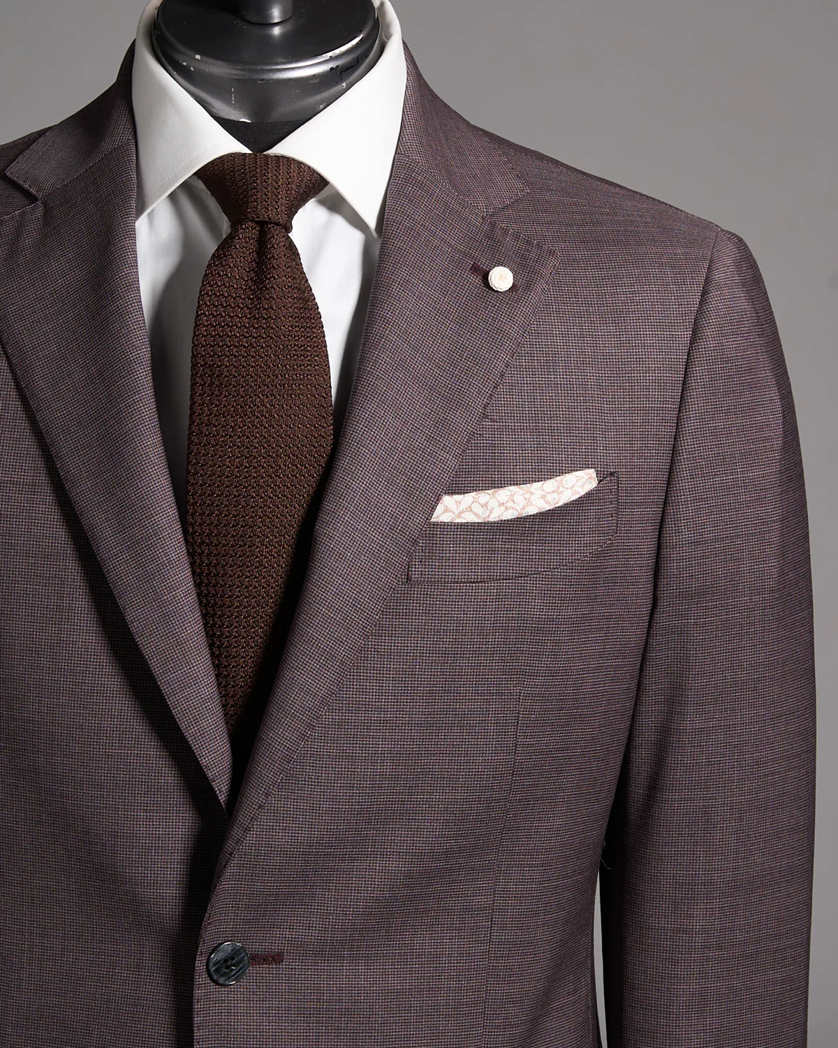 Micro Houndstooth Wool Stretch Suit - Image 2