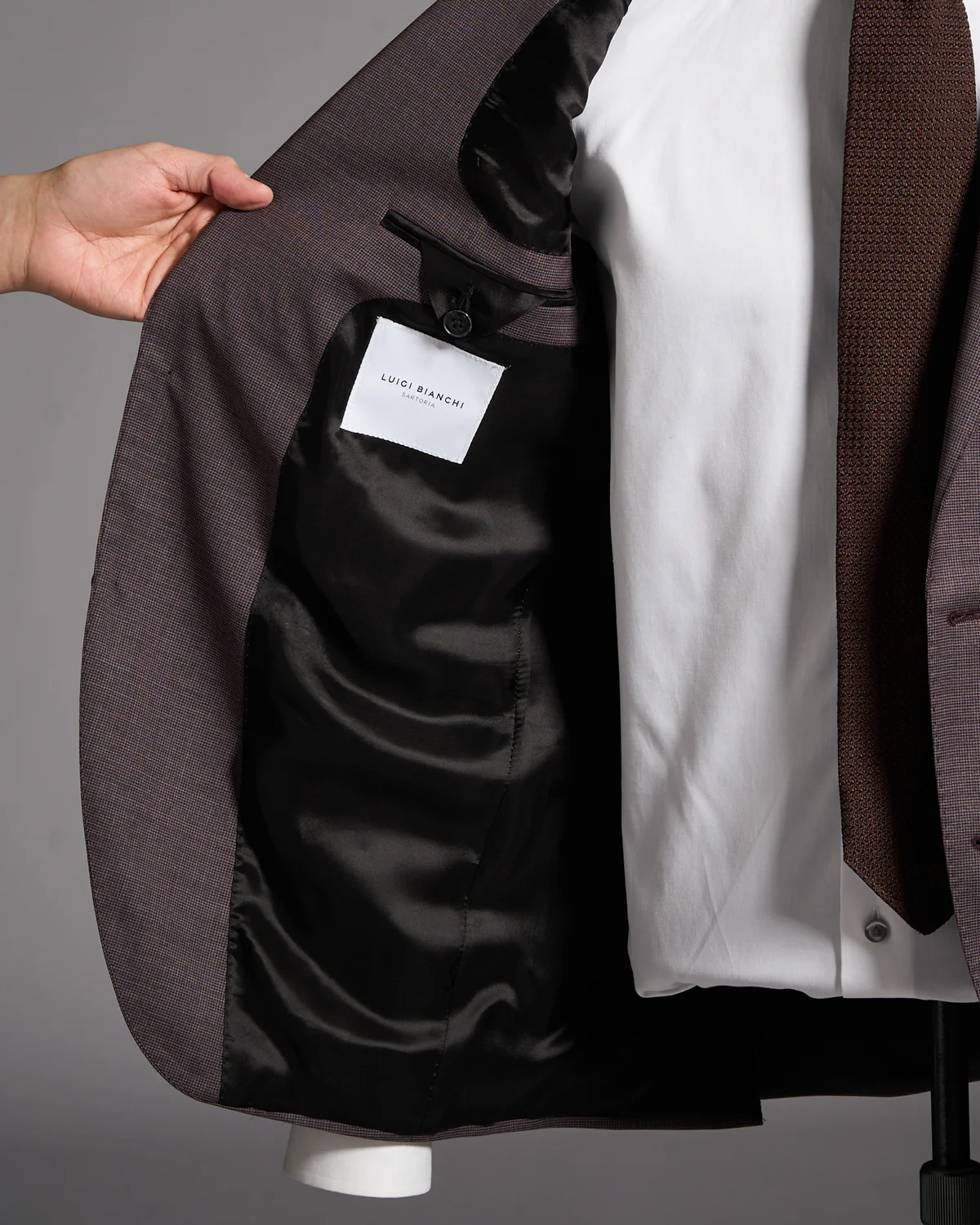Micro Houndstooth Wool Stretch Suit - Image 7