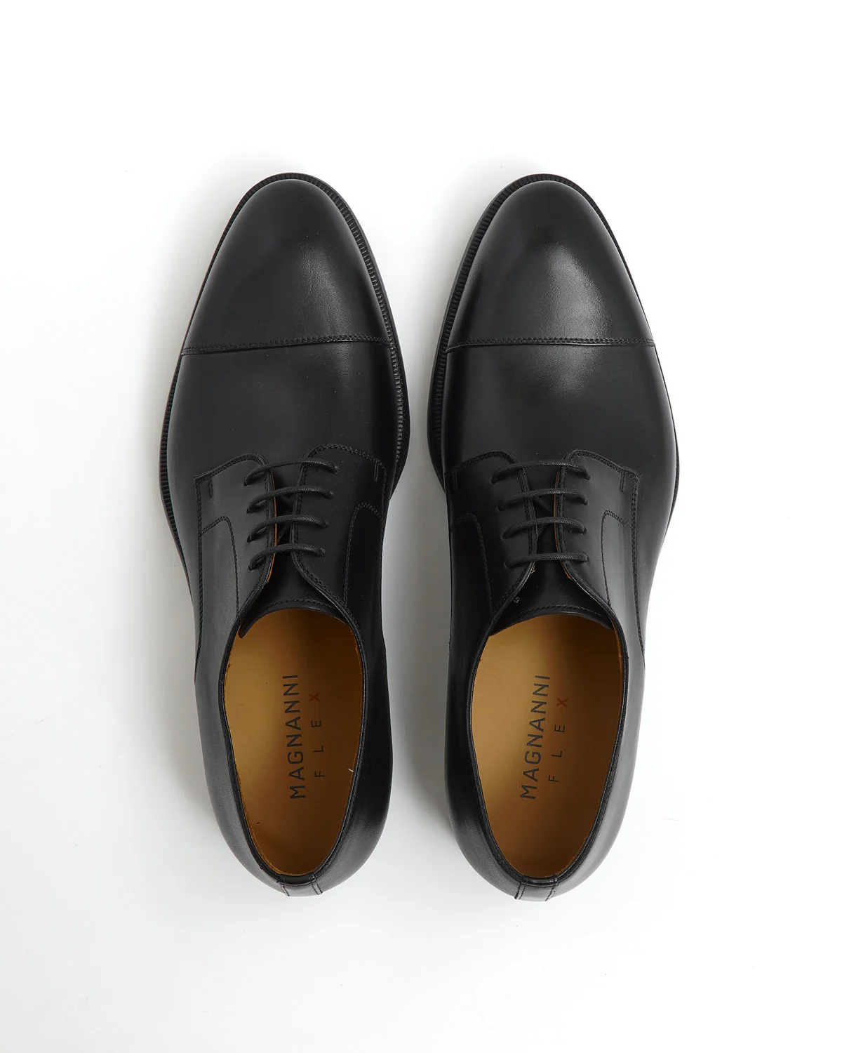 Harlan Leather Blucher Cap Toe Dress Shoes - Image 4