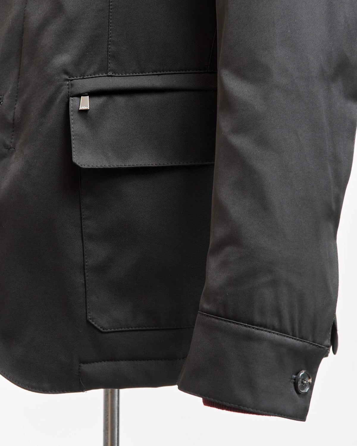 Black Twill Hybrid Outerwear Blazer - Image 4