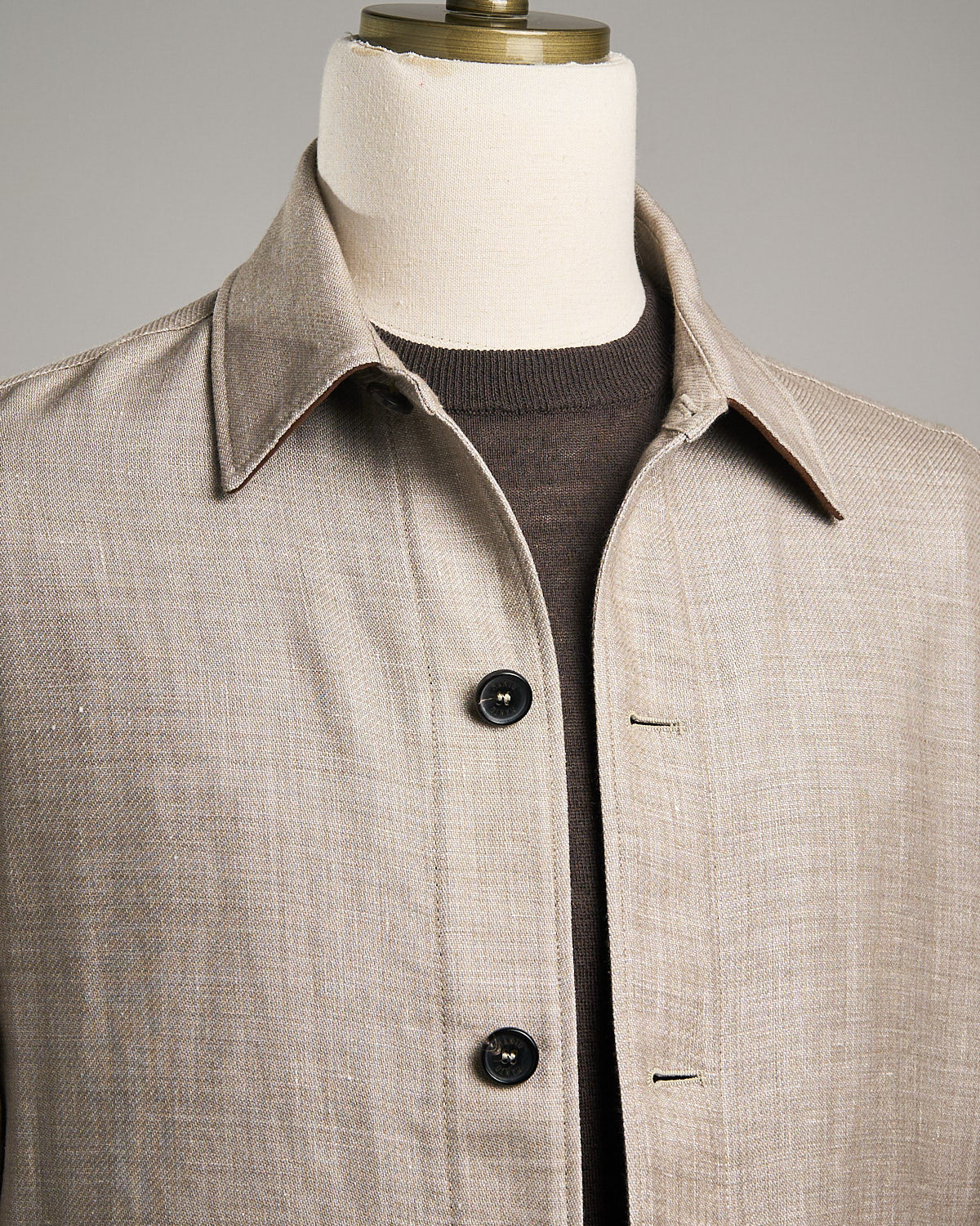 Garment Dyed Linen and Wool Safari Jacket - Image 2