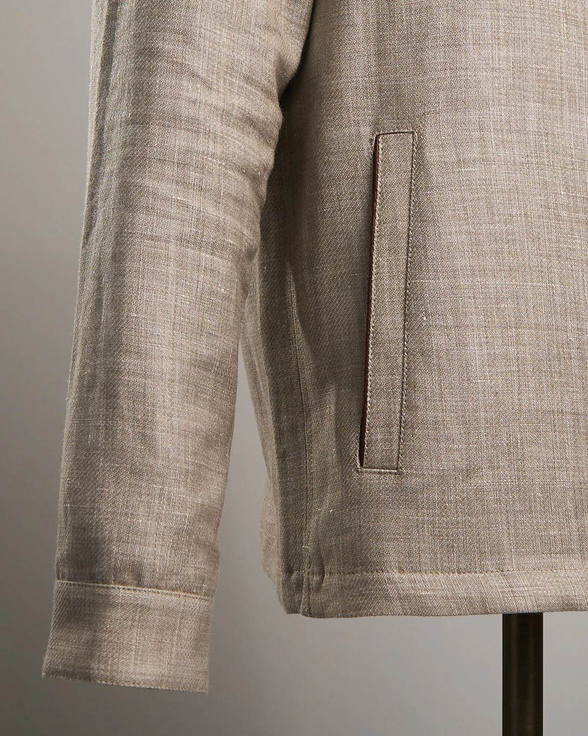 Garment Dyed Linen and Wool Safari Jacket - Image 4